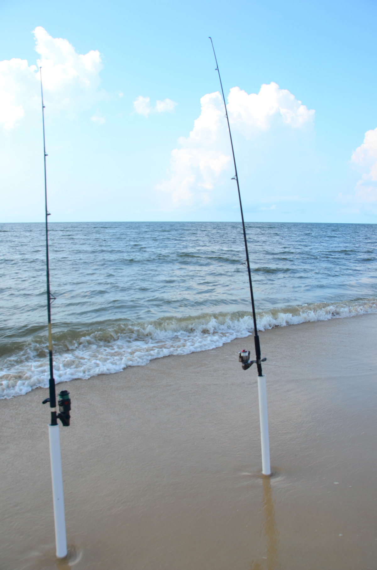 Surf fishing is a familiar site on St. George Island and other Forgotten Coast beaches.