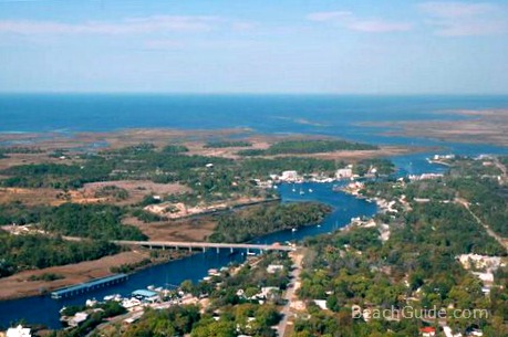 Steinhatchee Florida aerial shot