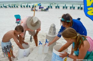 How to start building a beach sandcastle