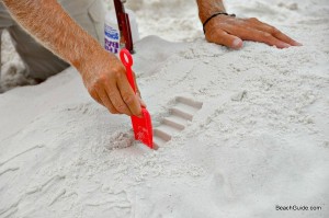 how to make steps for a beach sandcastle