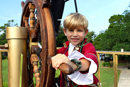 Blond boy pirate at Billy Bowlegs Festival in Fort Walton
