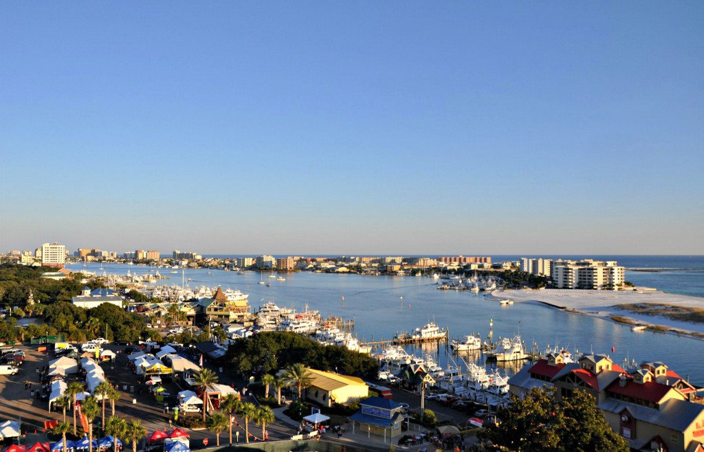 Destin Harbor during the annual Destin Seafood Festival, which takes place on the Boardwalk