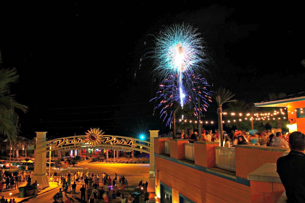 Fireworks light up the night over Pier Park in Panama City Beach.