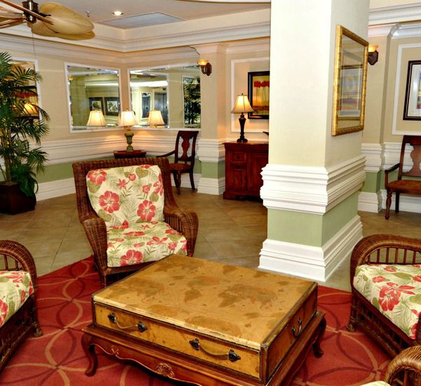 The lobby area at Majestic Sun Resort Destin