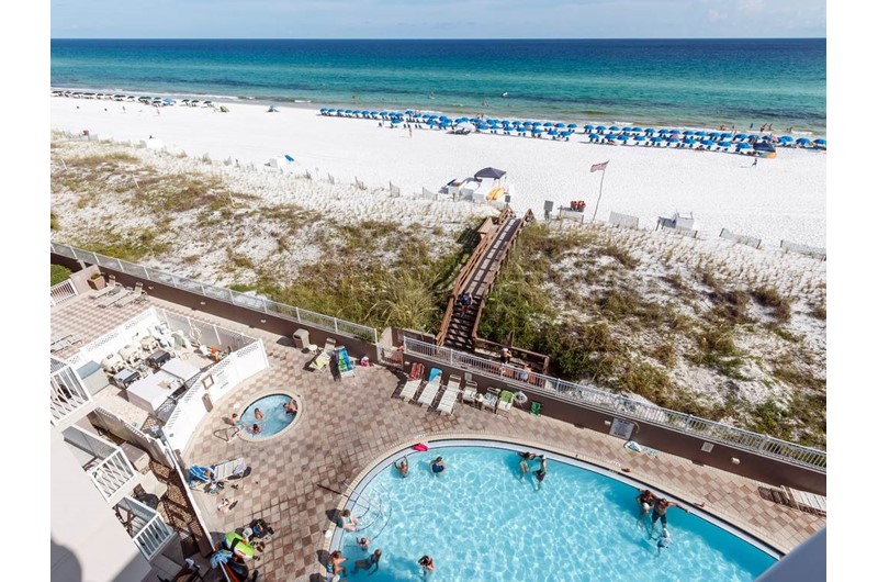 View the pool and beach from Island Princess in Fort Walton Beach FL