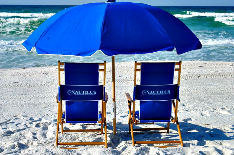 Beach chairs at Nautilus Condominiums in Fort Walton Beach FL