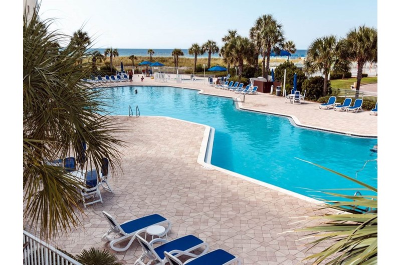 One of the large pool ares at Destin West Beach & Bay Resort  in Fort Walton Florida