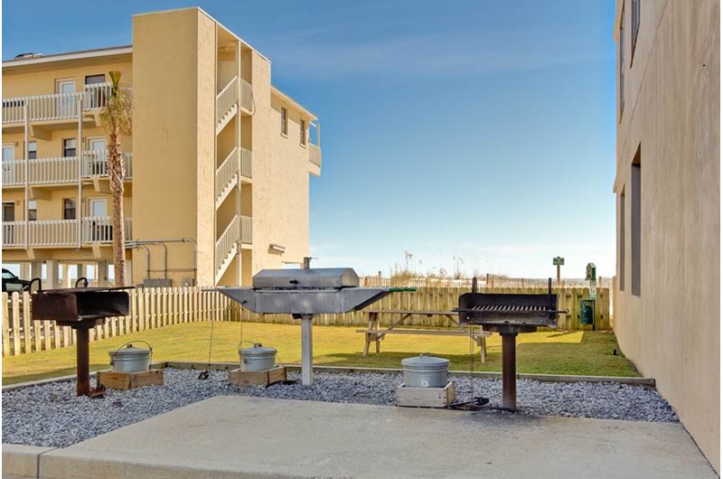 Grill area at Crystal Shores in Gulf shores Alabama