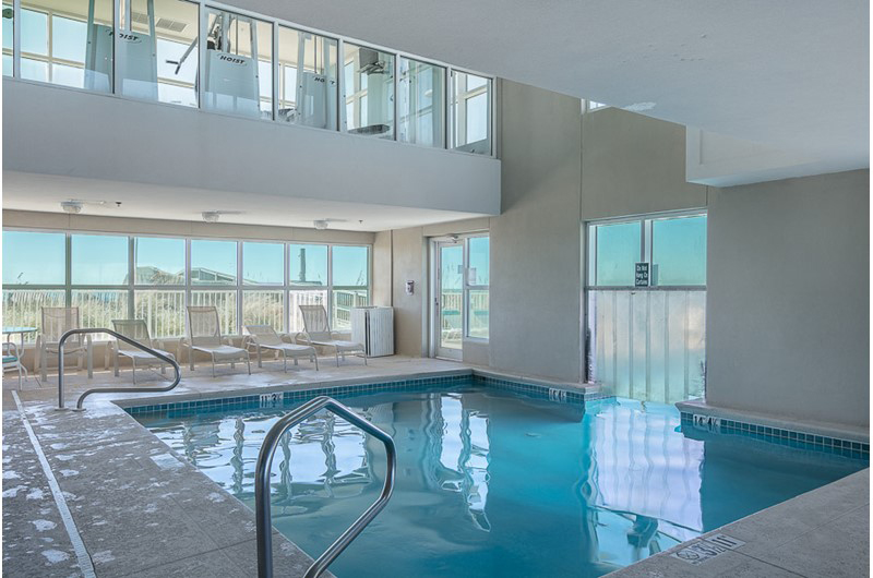 Comfortable indoor/outdoor pool at Crystal Shores Gulf Shores AL