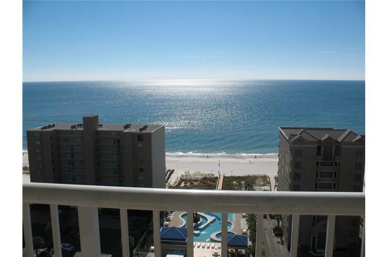 Gorgeous Gulf view from a private balcony at Crystal Towers Gulf Shores