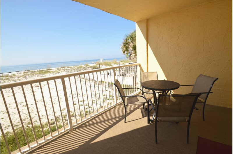 The private balconies at Driftwood Towers Gulf Shores all have spectacular beach and Gulf views.