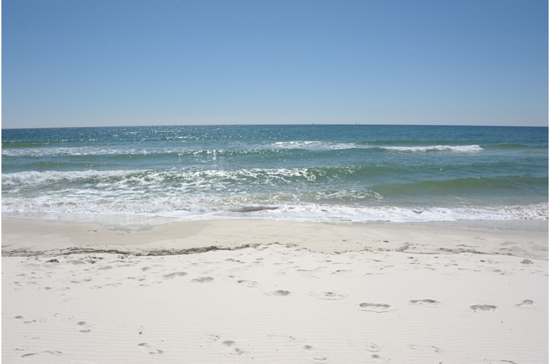 Gulf waves lapping the beach at Gulf Shores Plantation