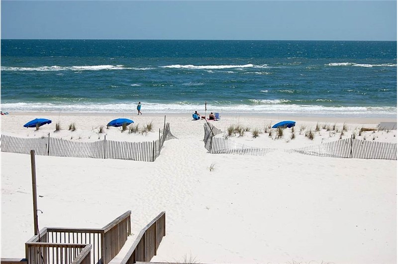 White sandy beaches at Gulf Village Gulf Shores AL