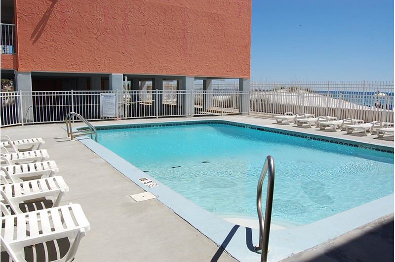 Take a refreshing dip in the Gulf front pool at Harbor House in Gulf Shores AL