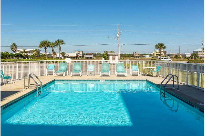 Relax by the pool  at Island Shores in Gulf Shores Alabama