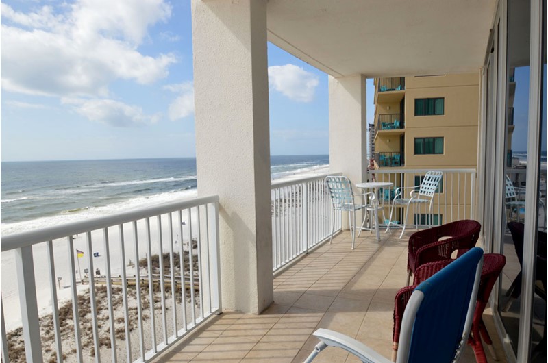 Spacious balcony at Island Tower Gulf Shores