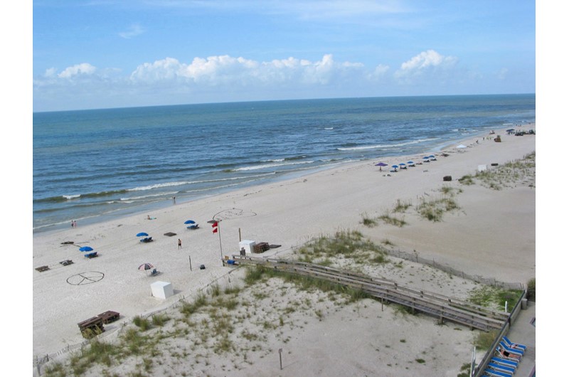 Sweeping view of the beach and Gulf from Island Tower Gulf Shores