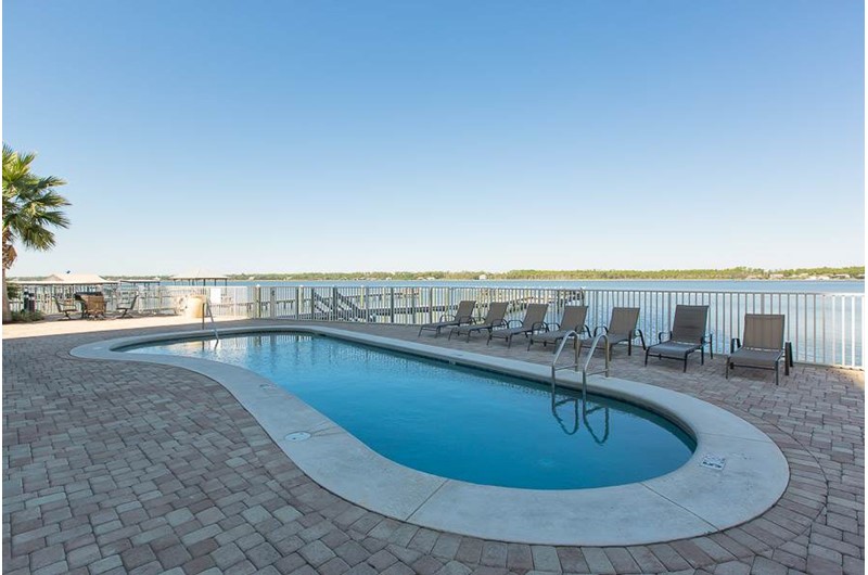 Enjoy the pool at Lagoon Tower in Gulf Shores Alabama