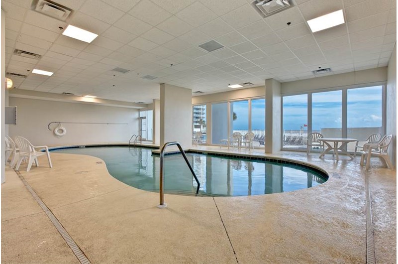 You can swim year-round in the indoor pool at the Lighthouse Gulf Shores.