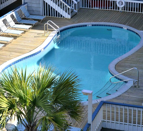View of pool at Regatta Condominiums in Gulf Shores Alabama
