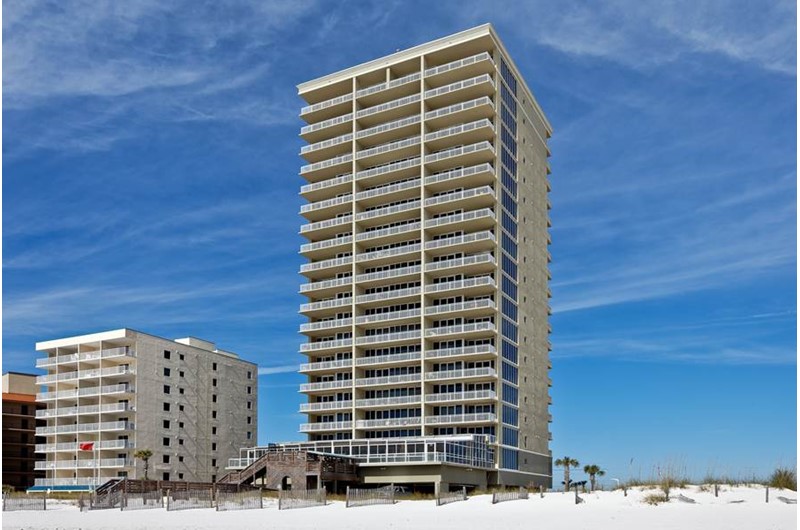 The Colonnades are on the beach in Gulf Shores Alabama
