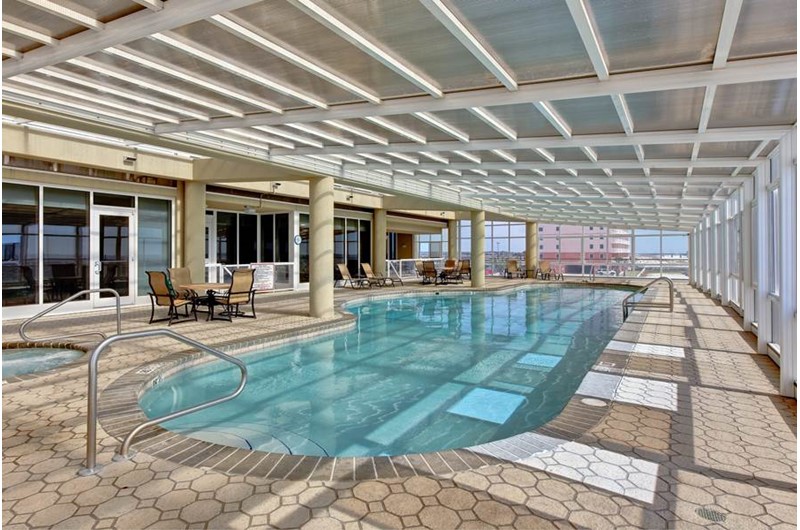 Spacious indoor pool at The Colonnades in Gulf Shores Alabama