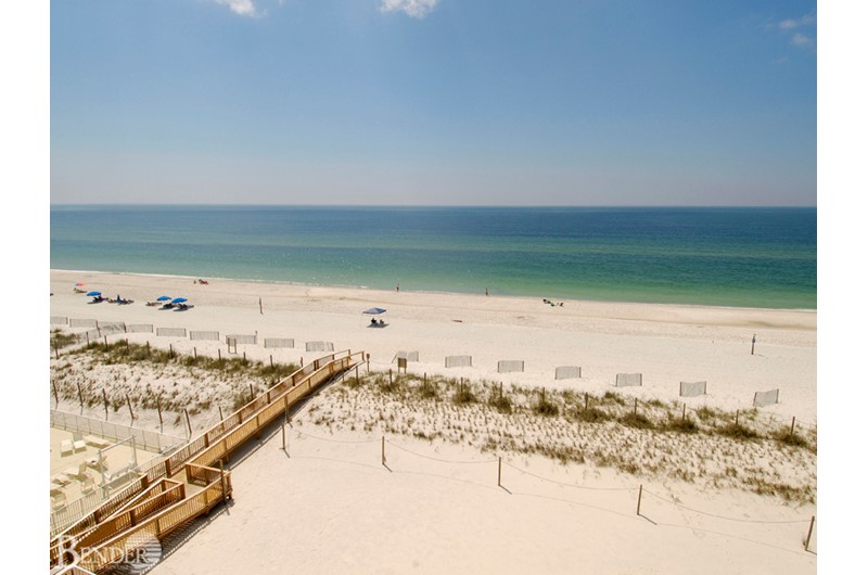Enjoy sweeping views from your balcony at Tropical Winds Gulf Shores AL.