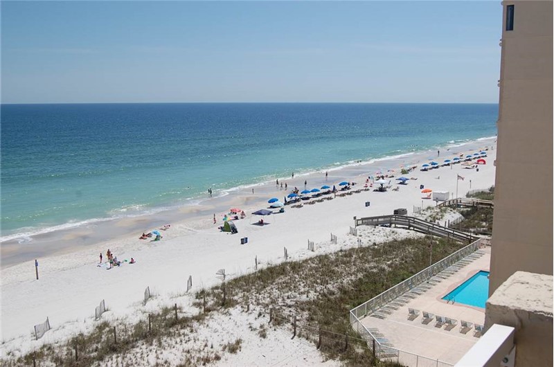 Panoramic view from one of the balconies at Tropical Winds Gulf Shores AL