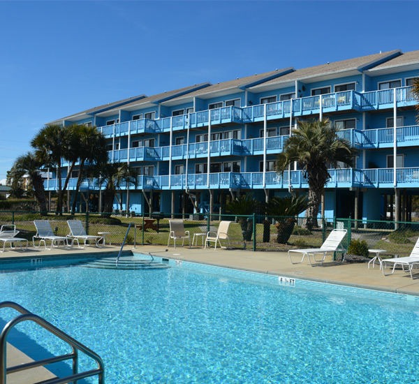 Pool view of Beachfront II Condominiums in Seagrove Beach FL