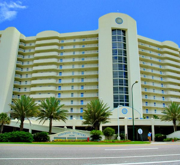 Exterior view from the street at Admirals Quarters Orange Beach