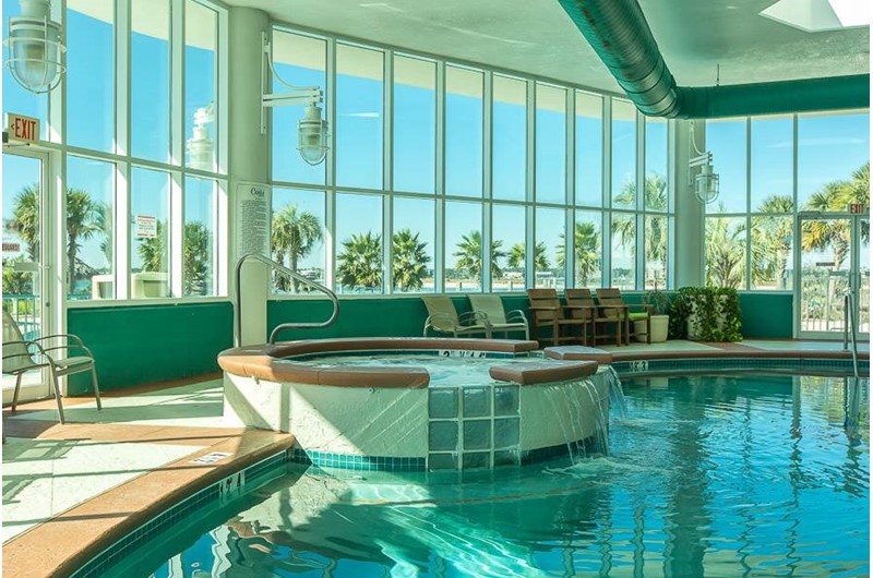Fabulous indoor hot tub at Caribe Resort in Orange Beach Alabama