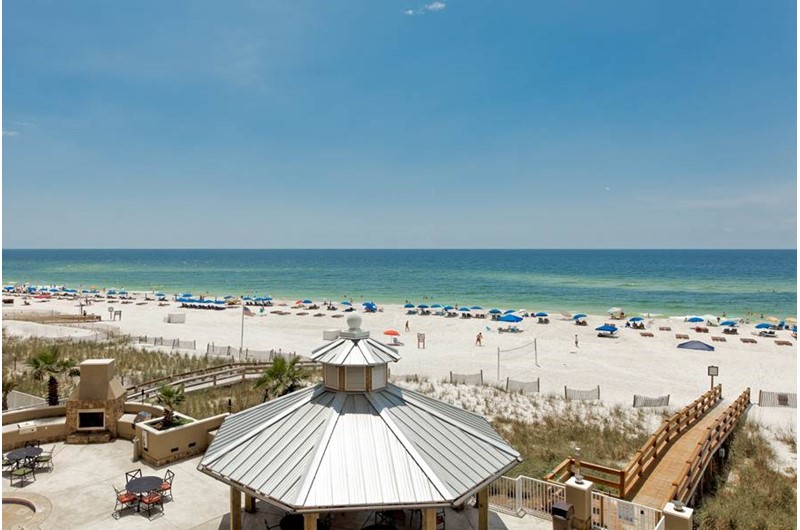 Amazing grounds right on the beach at Escapes! To the Shores in Orange Beach AL