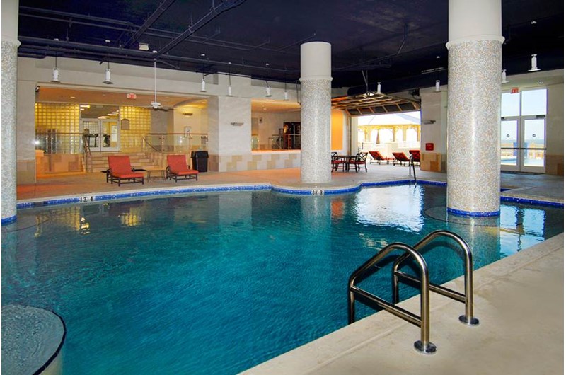 Enjoy the indoor pool on rainy days at Escapes! To the Shores in Orange Beach AL
