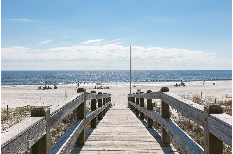 Easy access to the gorgeous beach from Escapes! To the Shores in Orange Beach AL