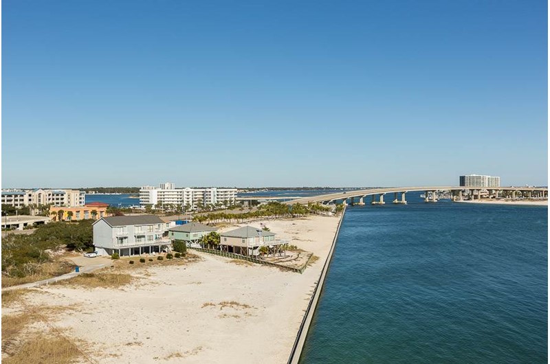 Great view of the Pass bridge from Grand Pointe in Orange Beach Alabama