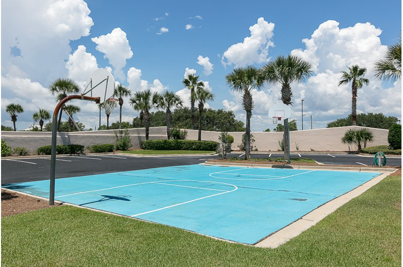 The basketball court will provide hours of fun at Phoenix Condominiums in Orange Beach Alabama
