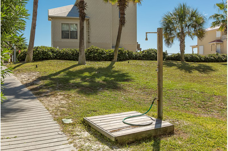 Rinse the sand off before walking to your unit at Seascape in Orange Beach AL