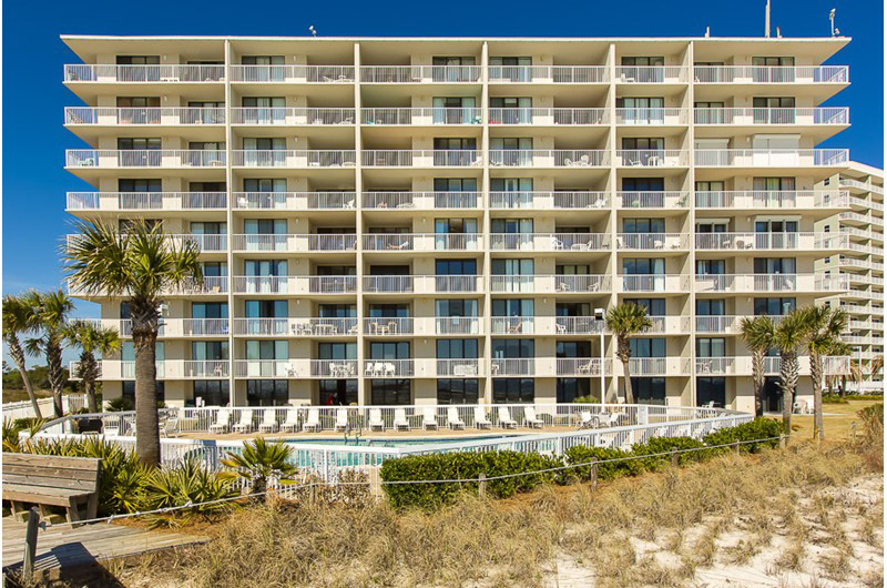 Seaside Beach and Racquet Club in Orange Beach AL is directly Gulf front