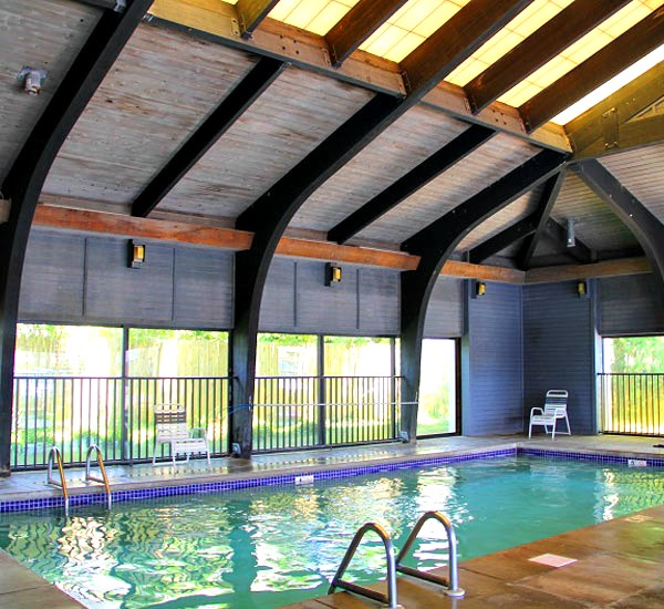 View of indoor pool at Windward Pointe in Orange Beach Alabama