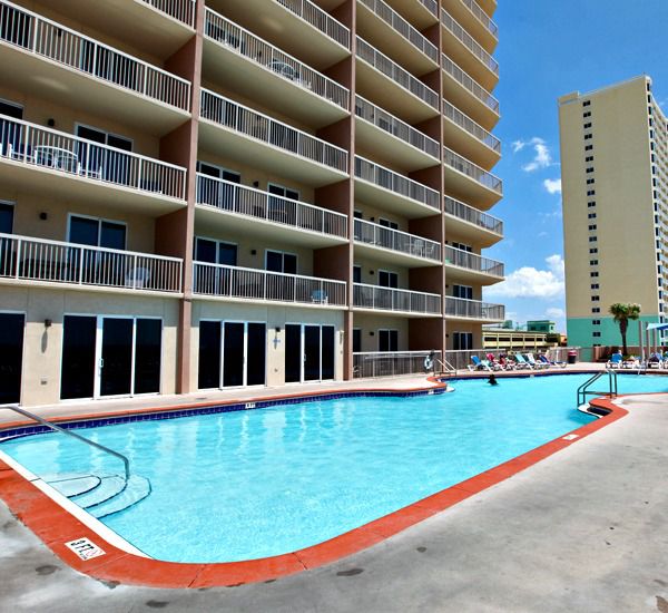 Huge pool at Sunrise Beach Condominiums   in Panama City Beach Florida