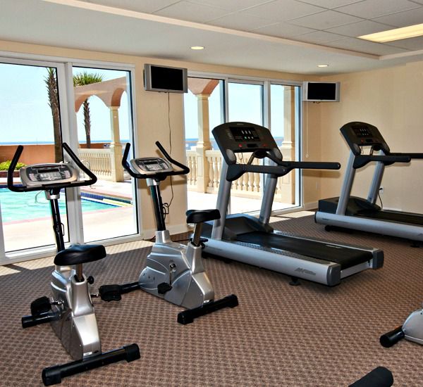 Enjoy the fitness center at Sunrise Beach Condominiums  in Panama City Beach Florida