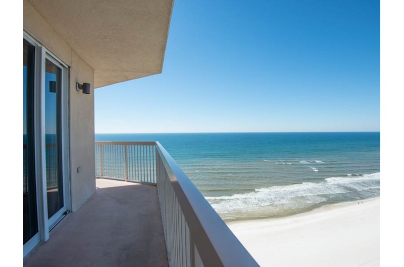 Wonderful view from the corner unit at Sunrise Beach Condominiums  in Panama City Beach Florida